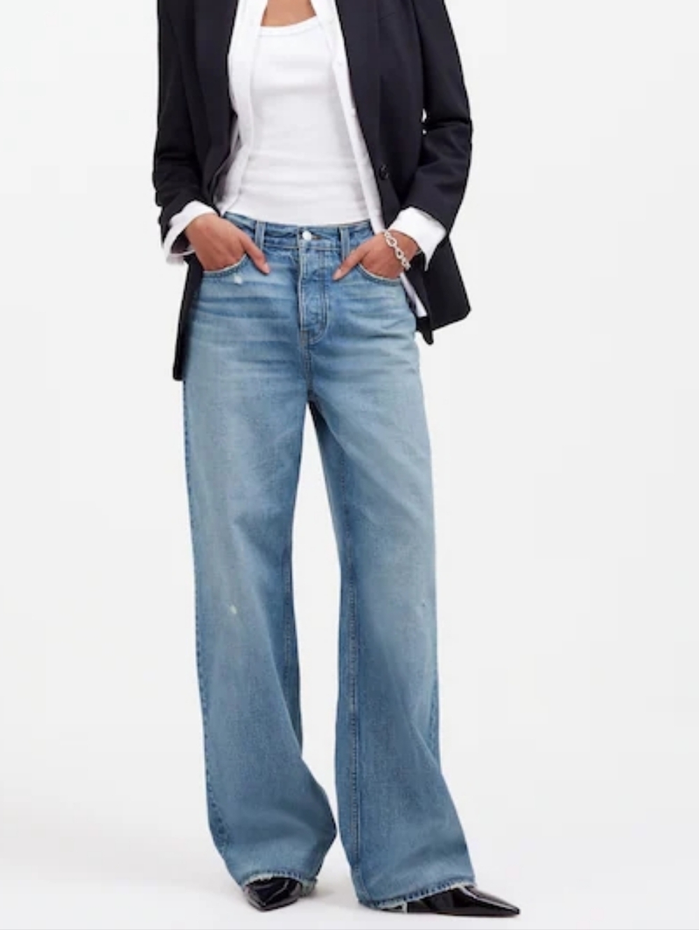Madewell Light Blue Wide-Leg Flare Jeans